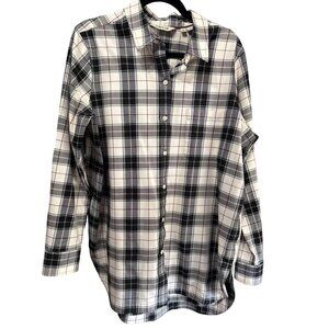 Orvis Womens Long Sleeve Black  Plaid Shirt Size 16 Cotton/Elastane Blend